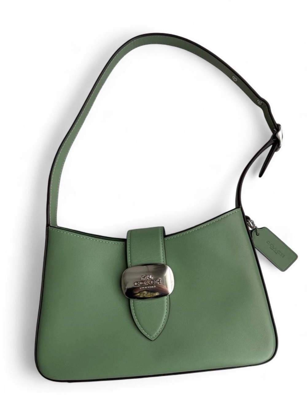 Coach Eliza Purse Pistachio Green Leather Shoulder Bag